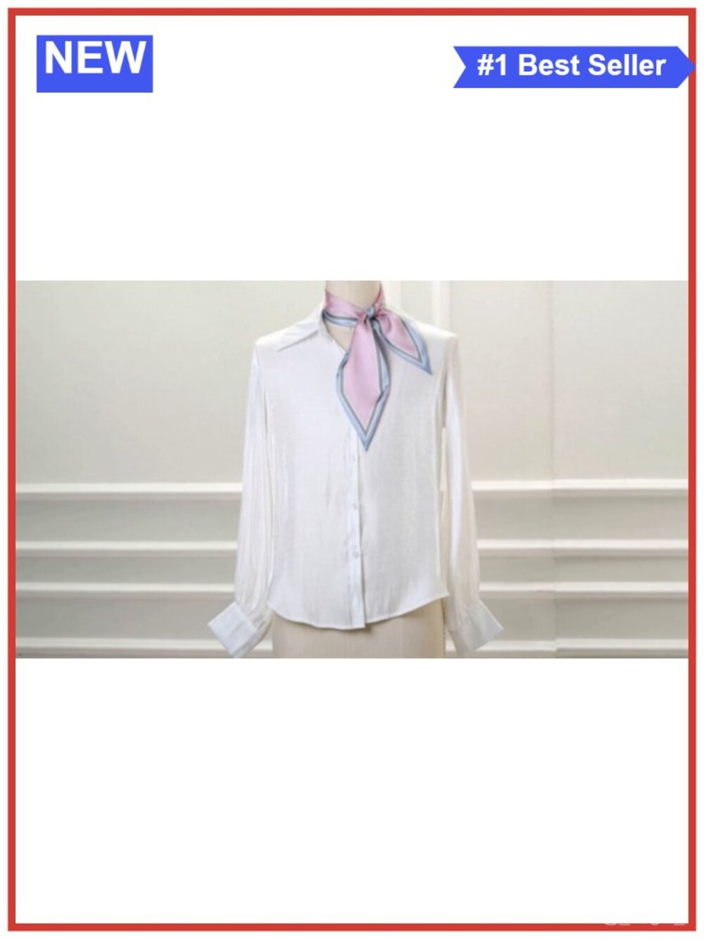 Skinny Ribbon Scarf Polyester Heart Print Handbag Handle Neck Tie - Picture 5 of 5